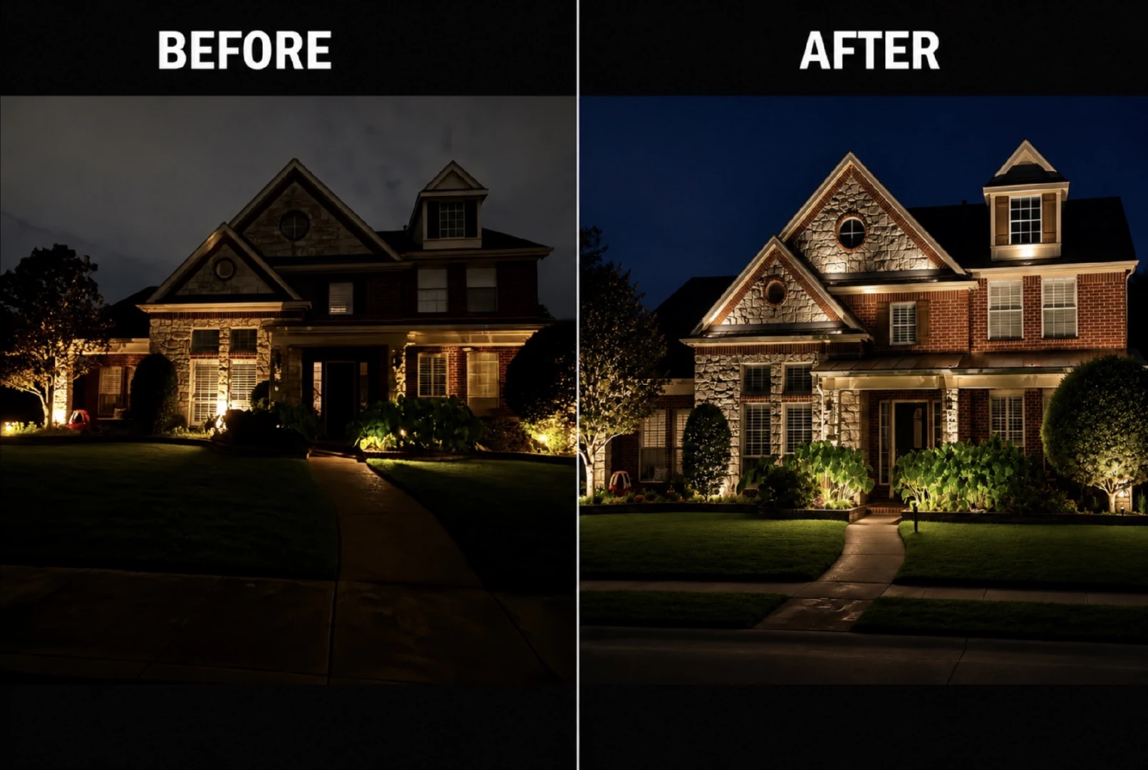 Recent Projects Home Exterior Lighting in Lewisville, TX